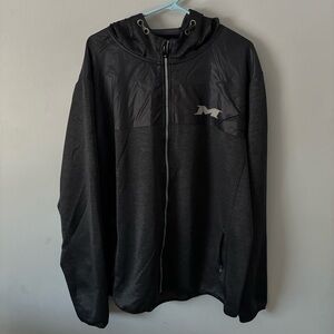 Black Hooded Jacket with Logo SIS Mens size 3XL